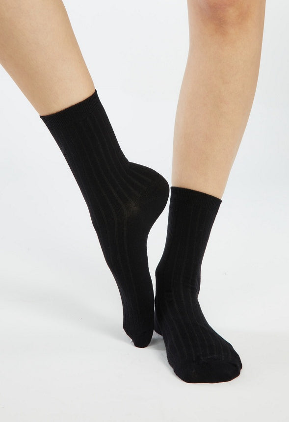 ANKLE CREW SOCK SET Black/ White