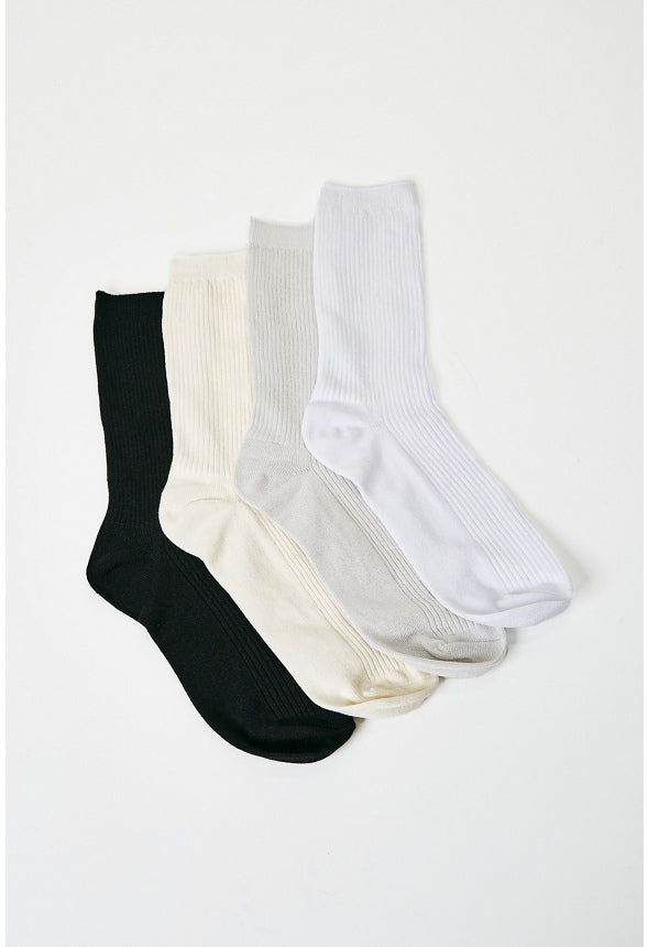 Ribbed Loafer Sock Set Multi