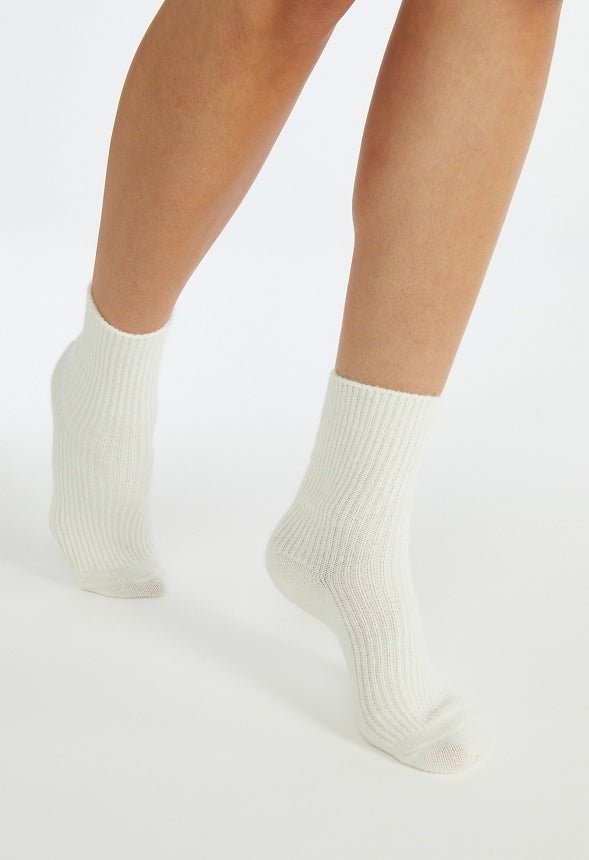 Thick Ribbed Sock Set Heather Grey/ Marshmallow