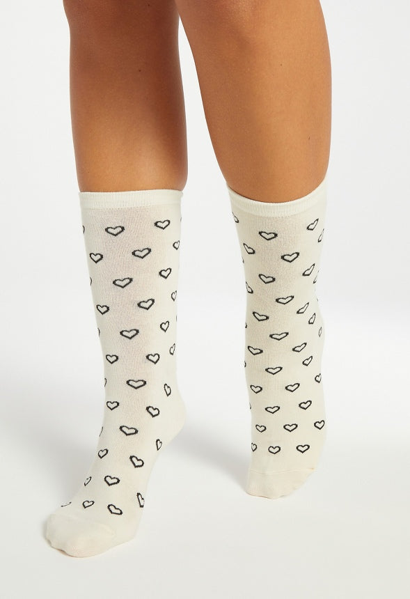 2-Pack Heart Motif Socks Multi