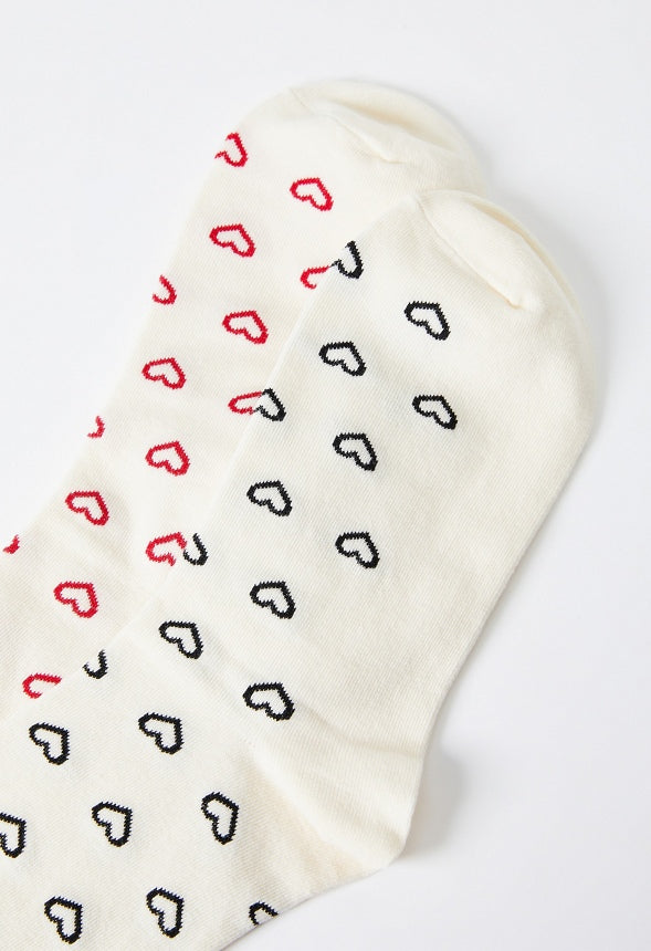 2-Pack Heart Motif Socks Multi