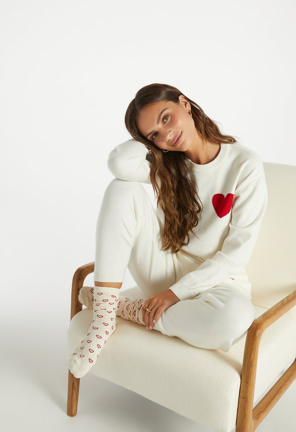 2-Pack Heart Motif Socks Multi