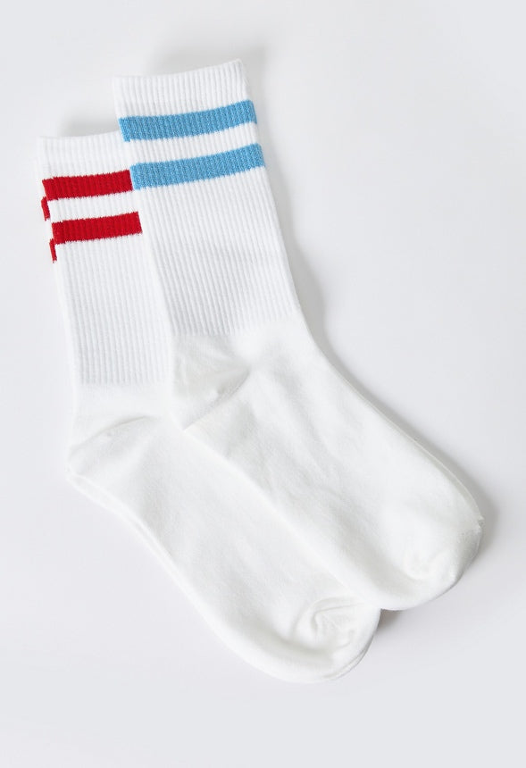 2-Pack Stripe Athletic Socks Multi