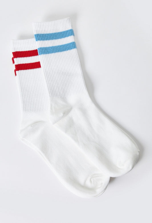 2-Pack Stripe Athletic Socks Multi