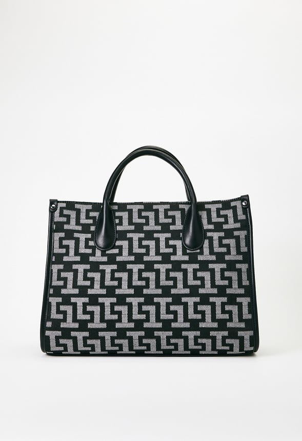 Satchel With Binding Black Multi