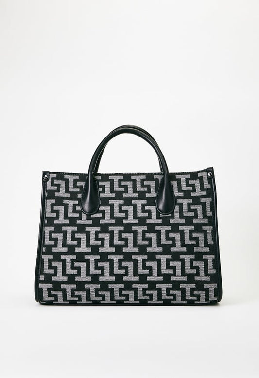 Satchel With Binding Black Multi