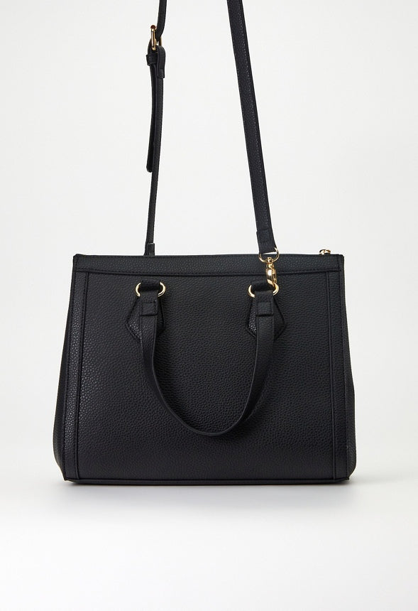 ZIPPERED SATCHEL SET Black