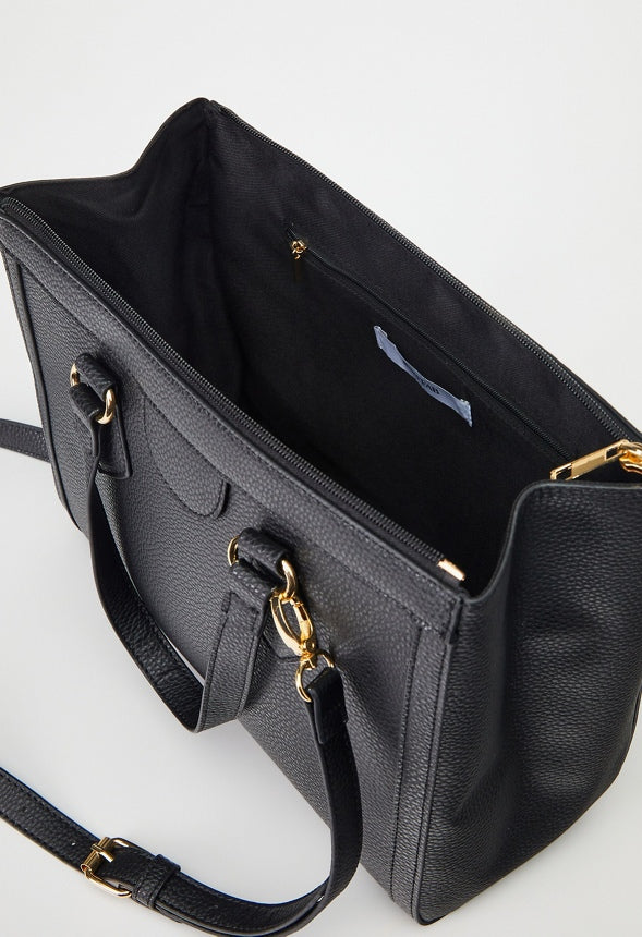 ZIPPERED SATCHEL SET Black