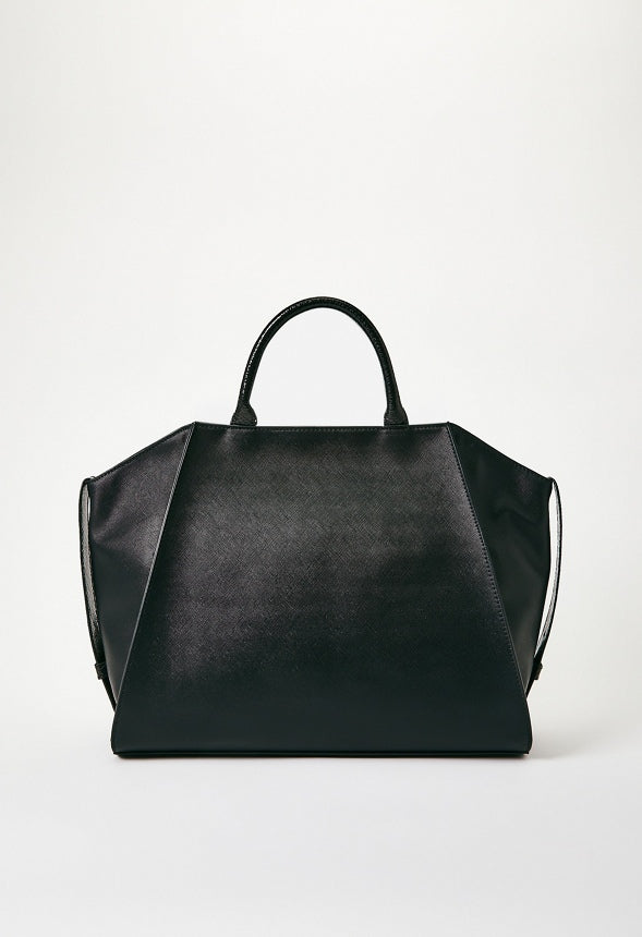 Belted Wing Satchel Black