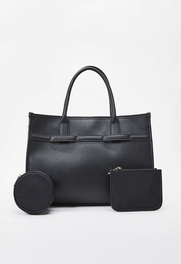 Satchel With Pouches Black