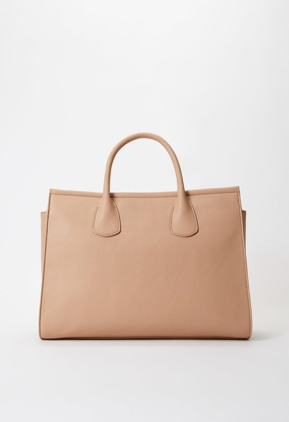 Satchel With Chain Warm Taupe