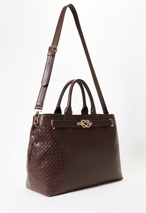 Woven Satchel Coffee
