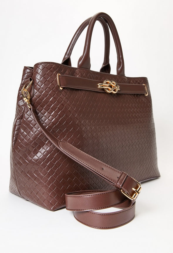 Woven Satchel Coffee