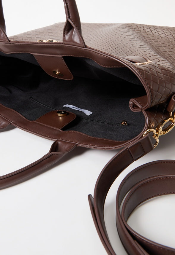 Woven Satchel Coffee