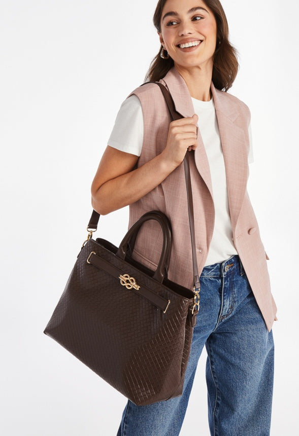 Woven Satchel Coffee