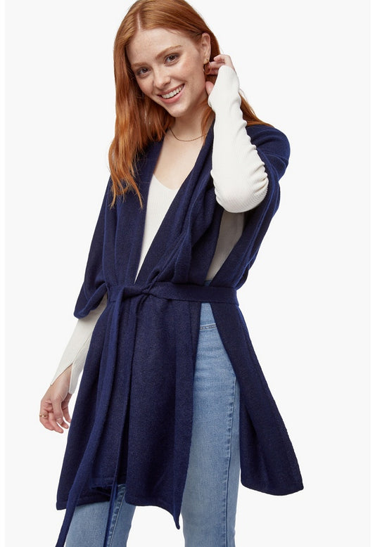 COZY TIE RUANA Blue