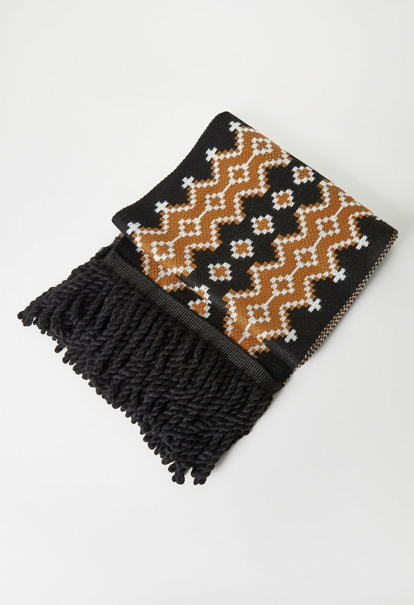 Fair Isle Scarf Black