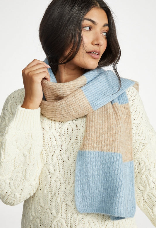 Stripe Scarf Powder Blue Multi