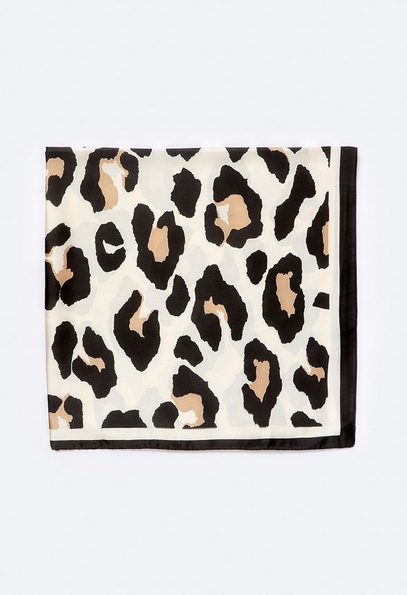 Dalia Animal Print Scarf Cream/ Tan/ Black Mix