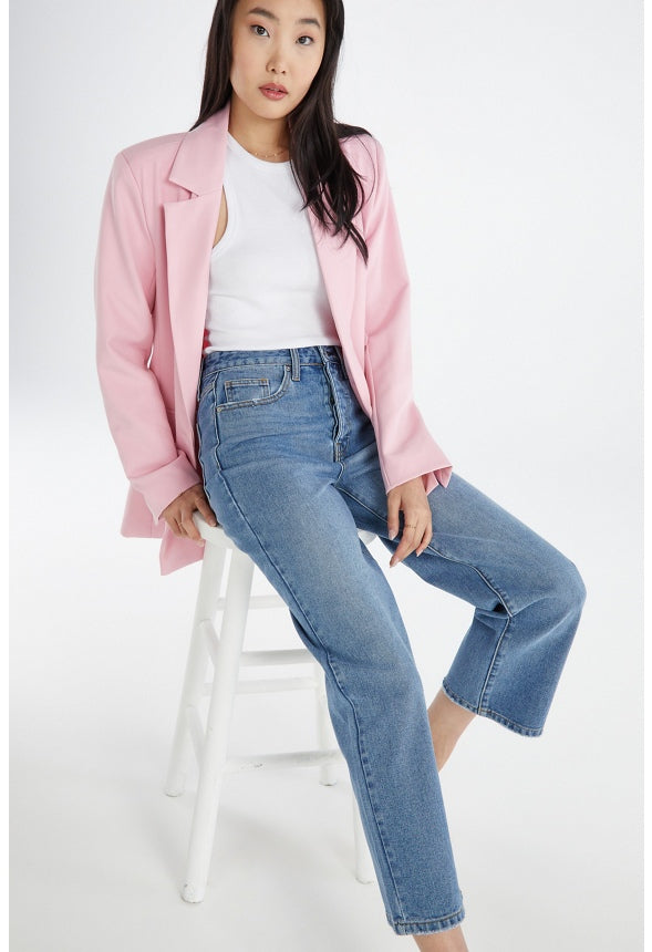 James Ultra High Rise Ankle Crop Straight Jeans Divided