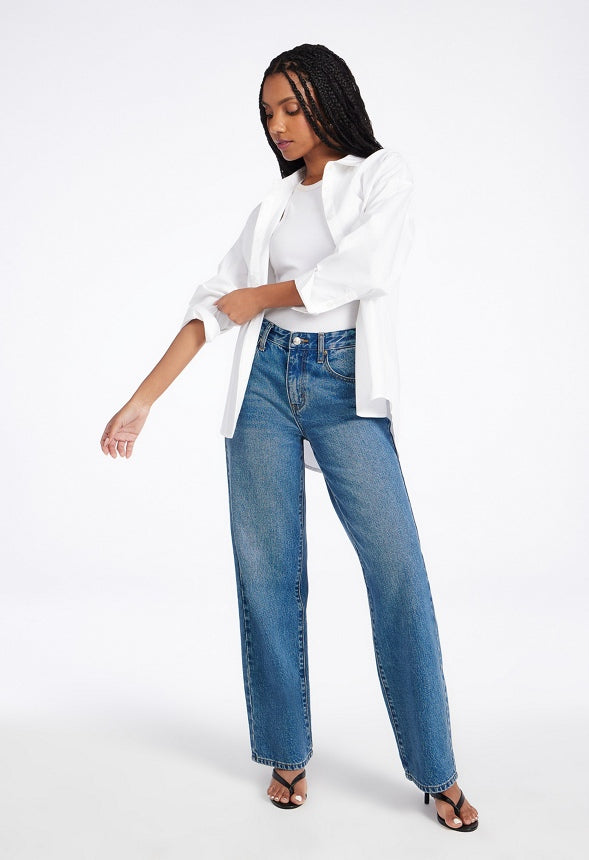 Billie Mid Rise Straight Leg Jean Frequency