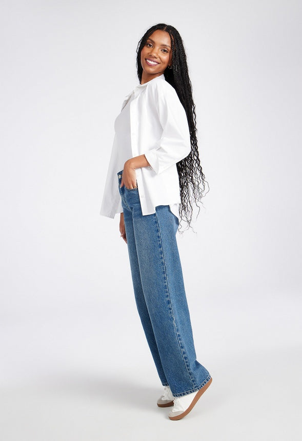 Billie Mid Rise Straight Leg Jean Frequency