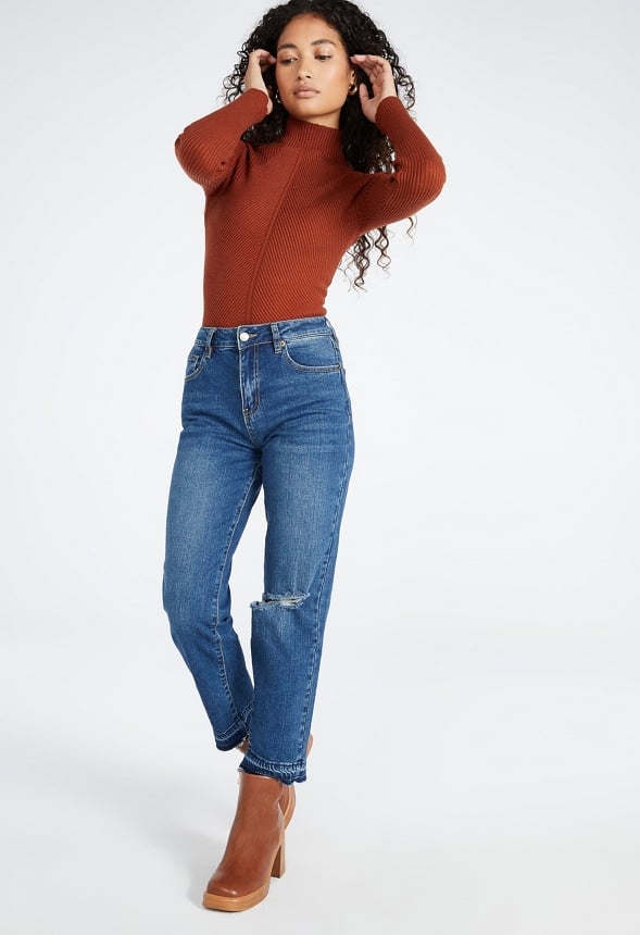 Tristan Mid Rise Ankle Straight Jean Sphere