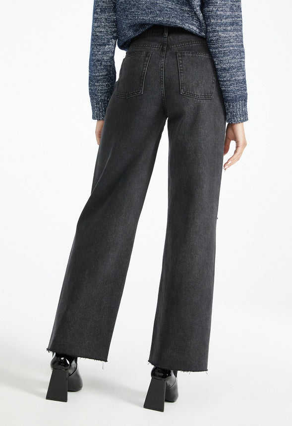 Billie Mid Rise Straight Leg Jean Mascara
