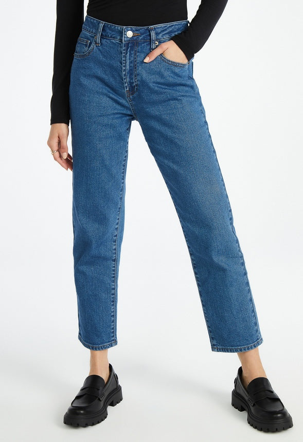 Asher Mid Rise Comfort Ankle Straight Jean Faze
