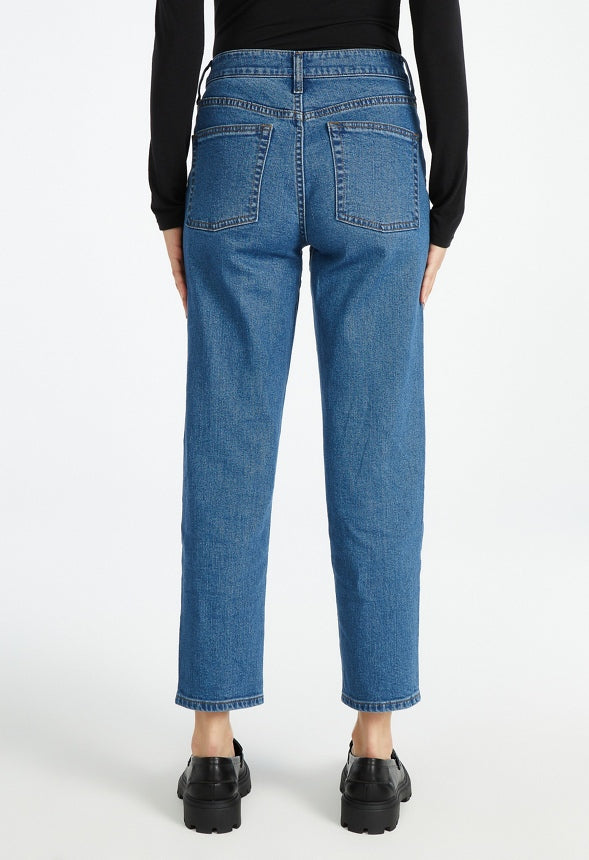 Asher Mid Rise Comfort Ankle Straight Jean Faze