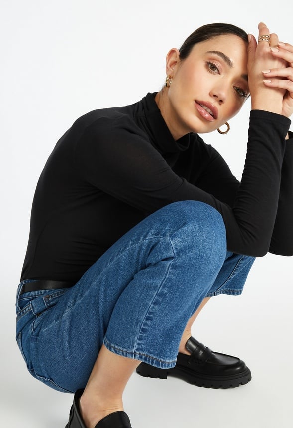 Asher Mid Rise Comfort Ankle Straight Jean Faze