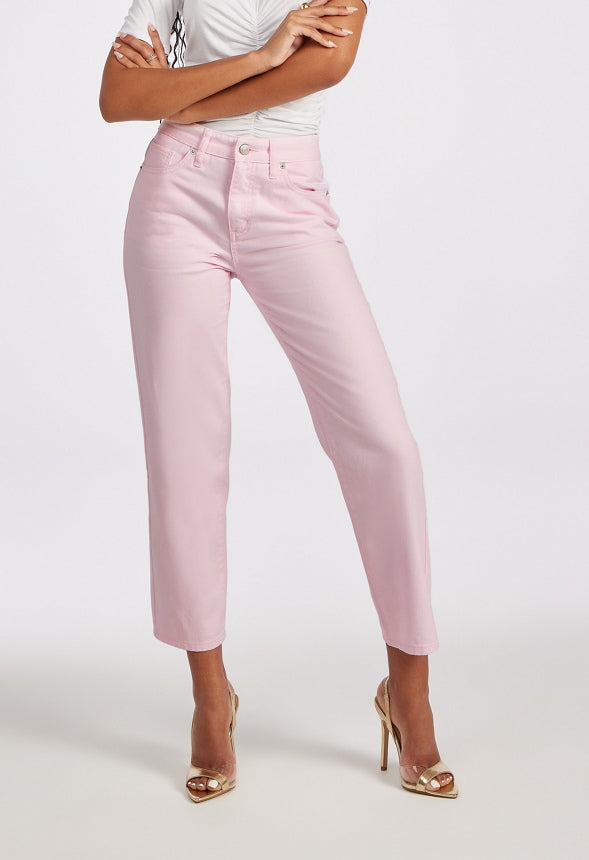Jack High Rise Ankle Straight Leg Jeans Rosette