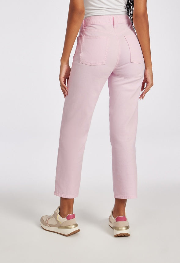 Jack High Rise Ankle Straight Leg Jeans Rosette