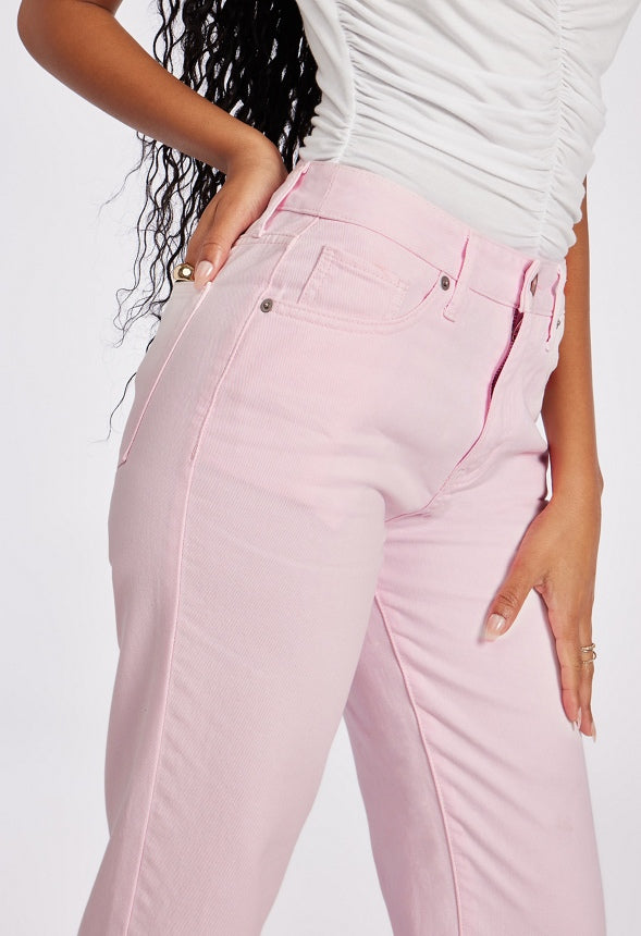 Jack High Rise Ankle Straight Leg Jeans Rosette