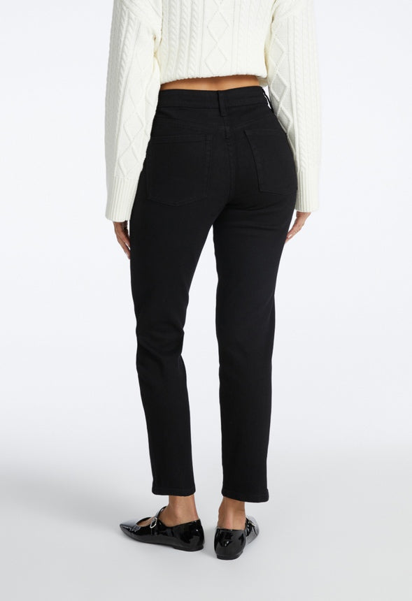 Asher Mid Rise Comfort Ankle Straight Jean Jett
