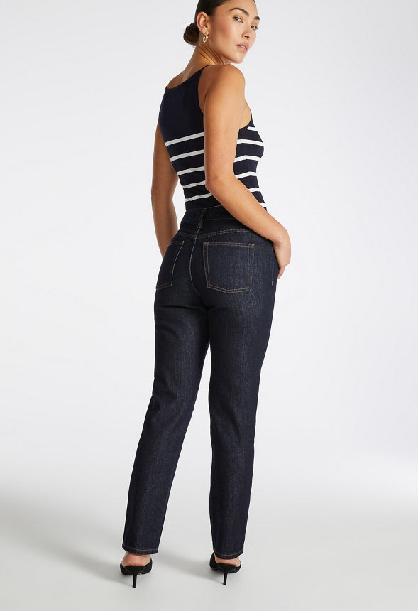 Vintage Straight Leg Denim Jeans Noir