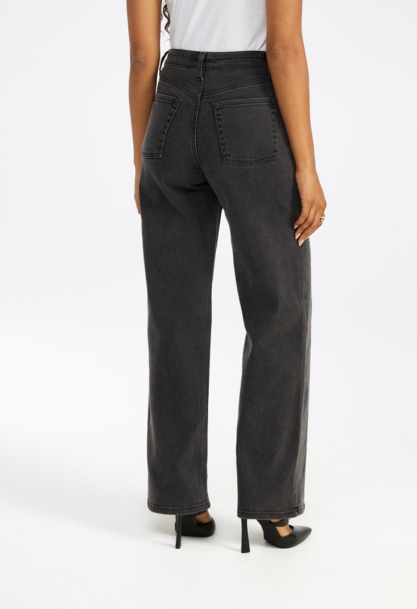 Ultra High Rise Straight Leg Denim Jeans Nikki Wash