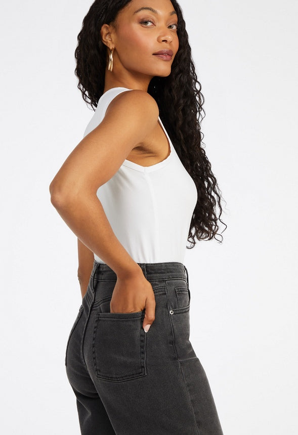 Ultra High Rise Straight Leg Denim Jeans Nikki Wash