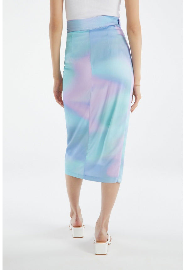 Chiffon Versatile Wrap Skirt Limpet Shell Blue