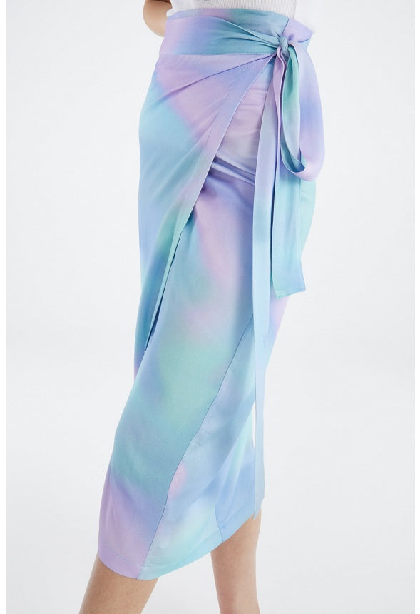 Chiffon Versatile Wrap Skirt Limpet Shell Blue