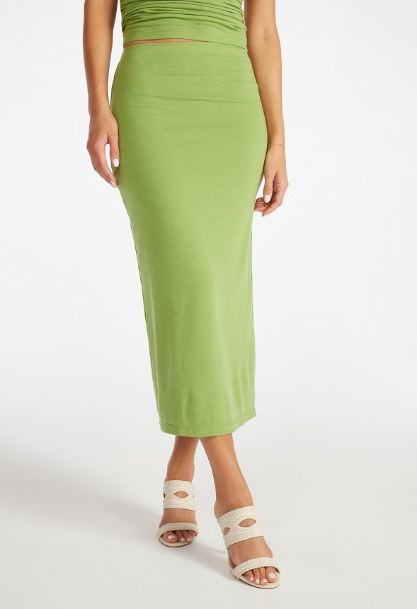 Tummy Tamer Tube Long Skirt Piquant Green
