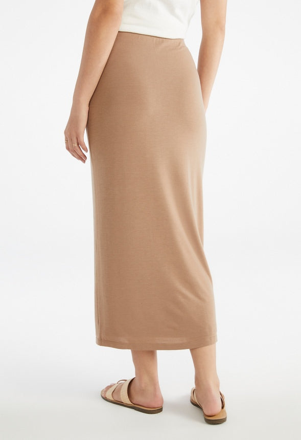 Tummy Tamer Tube Long Skirt Taupe