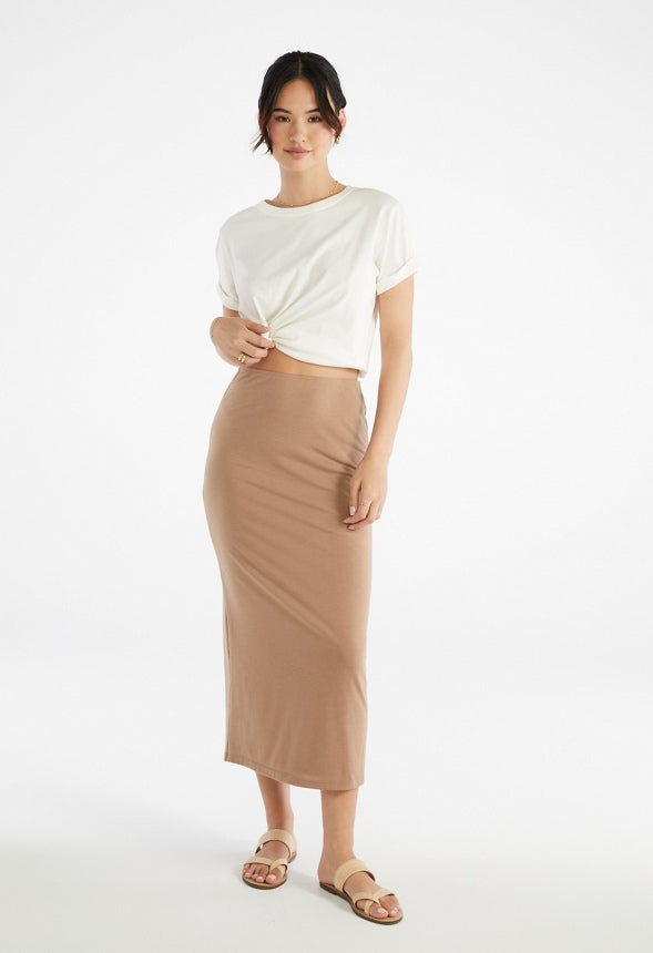 Tummy Tamer Tube Long Skirt Taupe