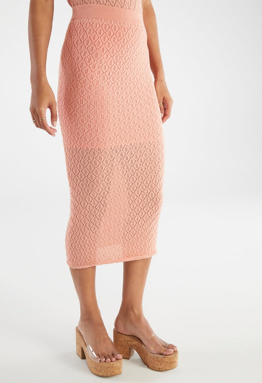 Crochet Stitch Long Skirt Blooming Dahlia