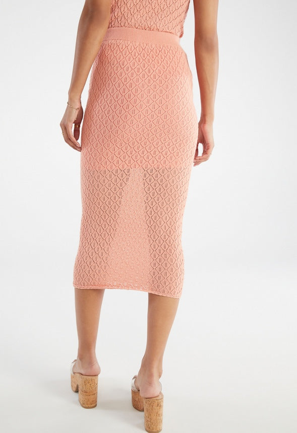 Crochet Stitch Long Skirt Blooming Dahlia