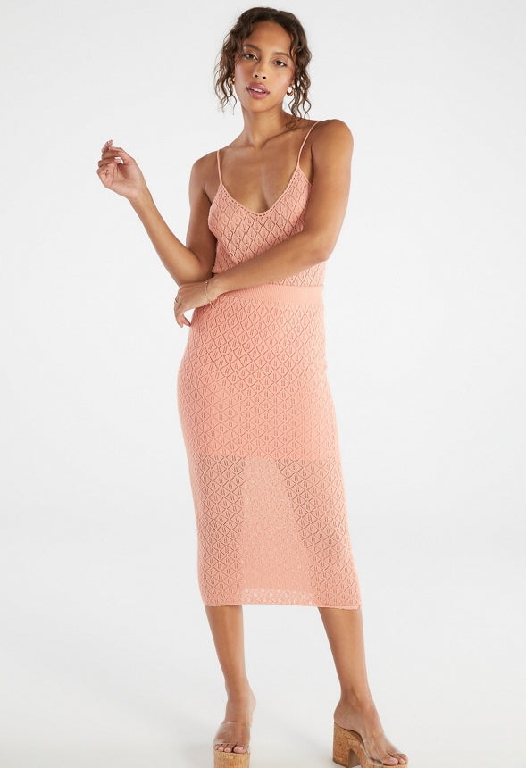 Crochet Stitch Long Skirt Blooming Dahlia