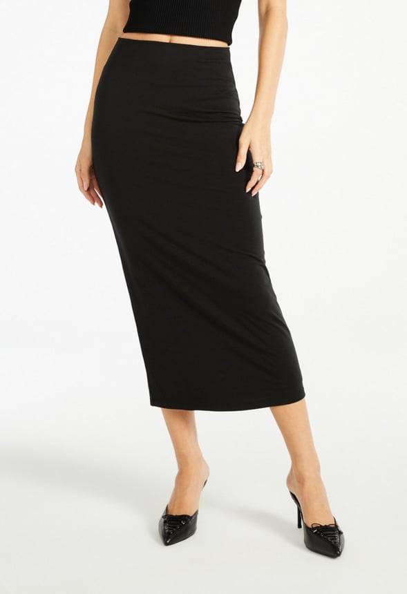 Tummy Tamer Tube Long Skirt Black Caviar
