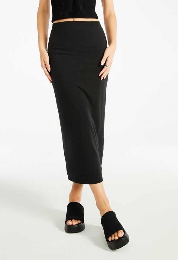 Tummy Tamer Tube Long Skirt Black Caviar