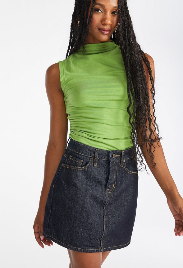 Ari Denim Mini Skirt Noir