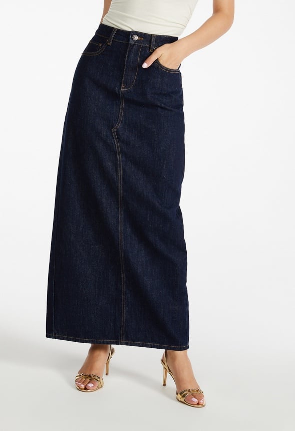 Kelcey Maxi Denim Skirt Whisper